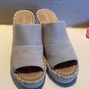Taupe TOMS wedges